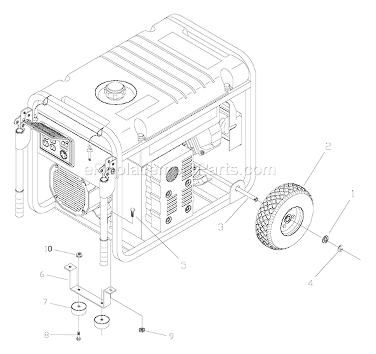 Page D Diagram and Parts List for 030211-0  Briggs and Stratton Generator